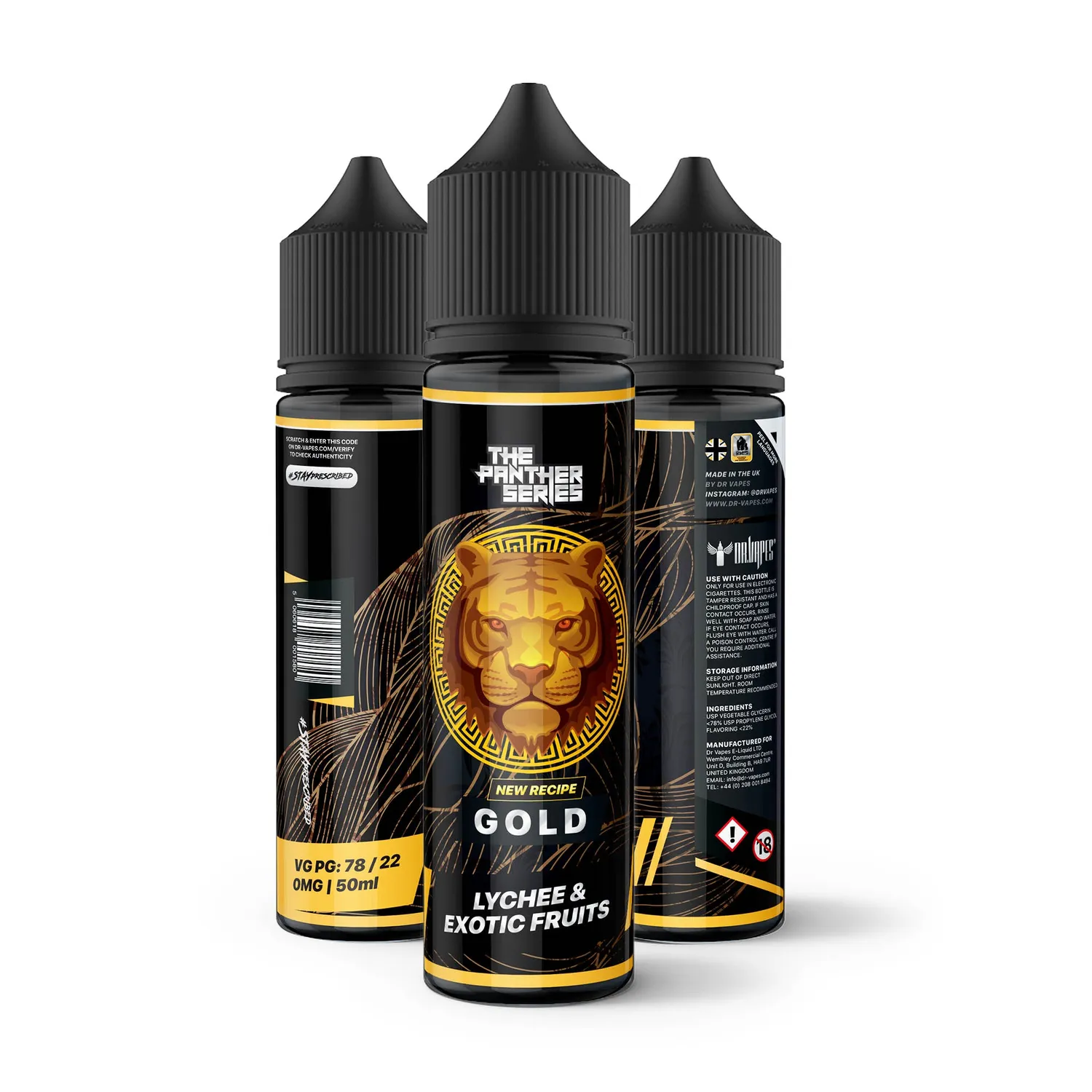 Dr. Vapes Panther Gold e-liquid liči