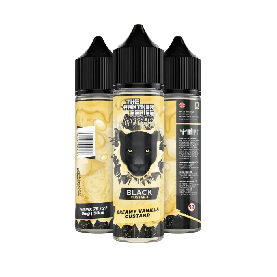 Dr. Vapes Panther Desserts Black Custard shortfill vanilka