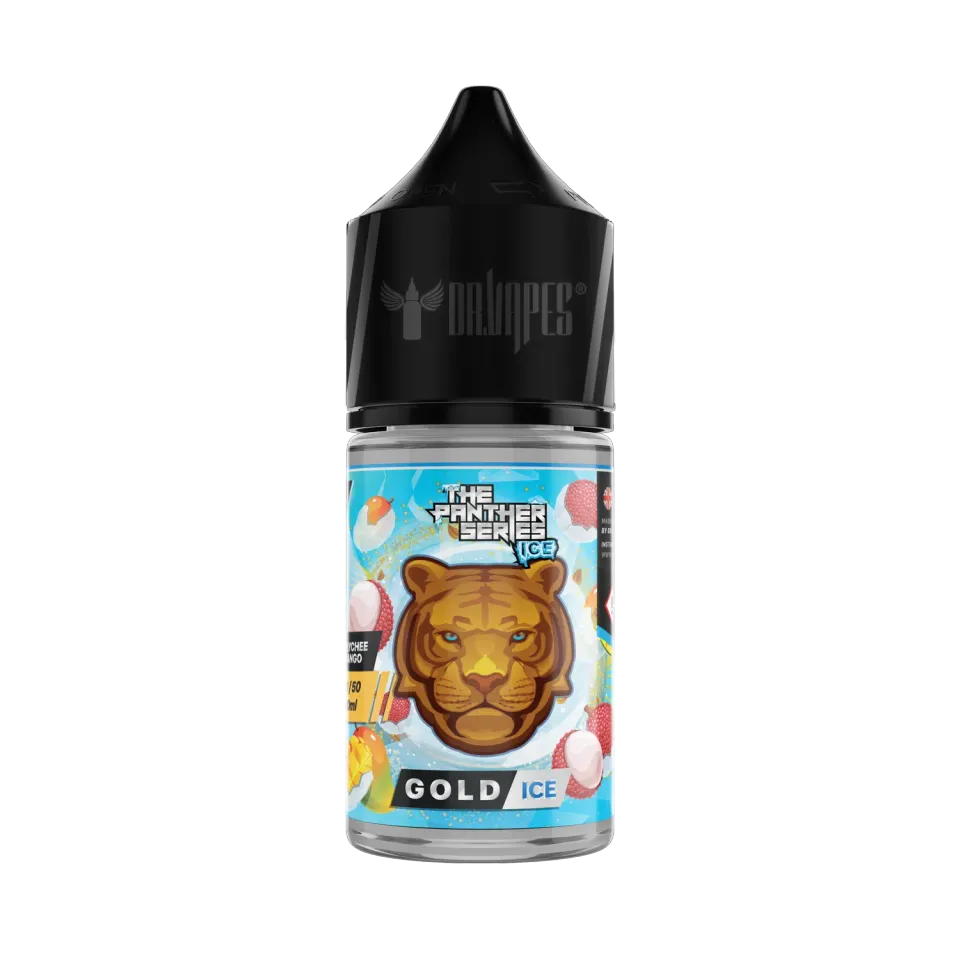 Dr. Vapes Panther Gold Ice salt e-liquid lici mango