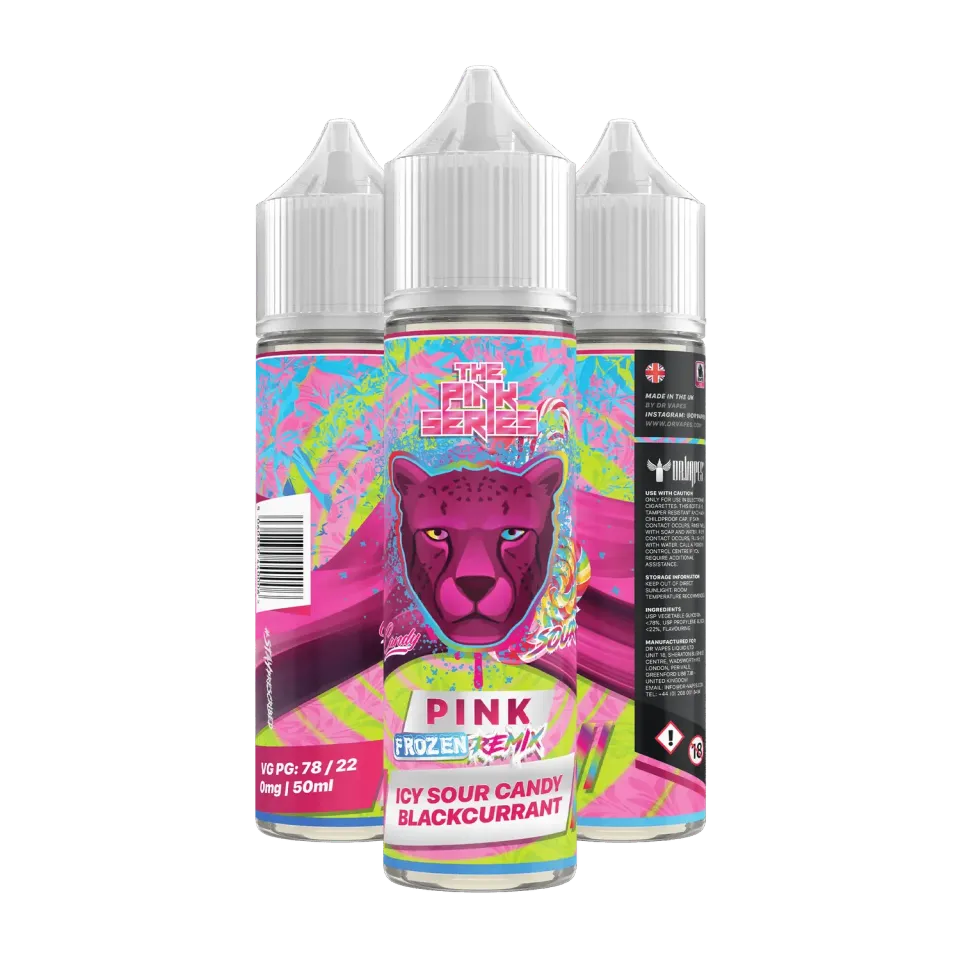 Dr. Vapes Frozen Pink Frozen Remix e-liquid 50ml černý rybíz led
